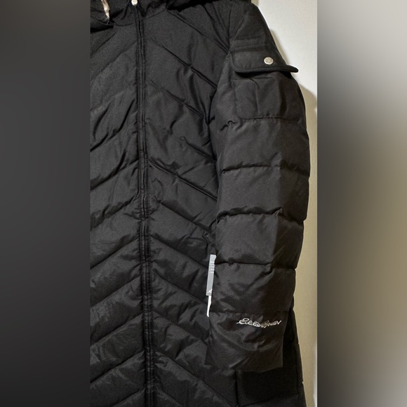 Eddie Bauer Women's Crystal Ridge Down Parka Allied Size Large Black Color New - Picture 9 of 10